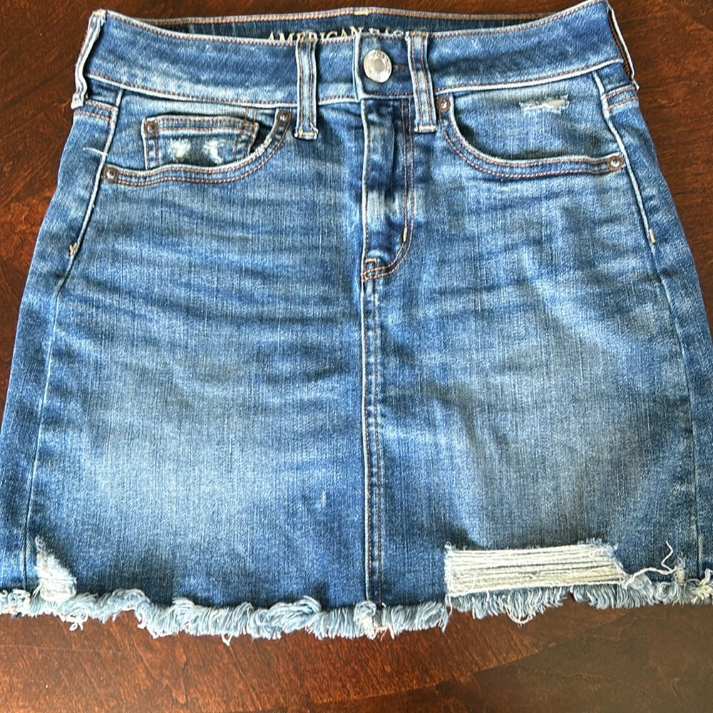 American Eagle Super Stretch Jean Skirt.  Size 0.
